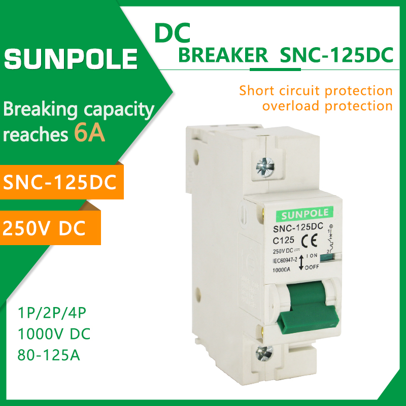 DC Circuit Breaker 1P 300V Protection Switch