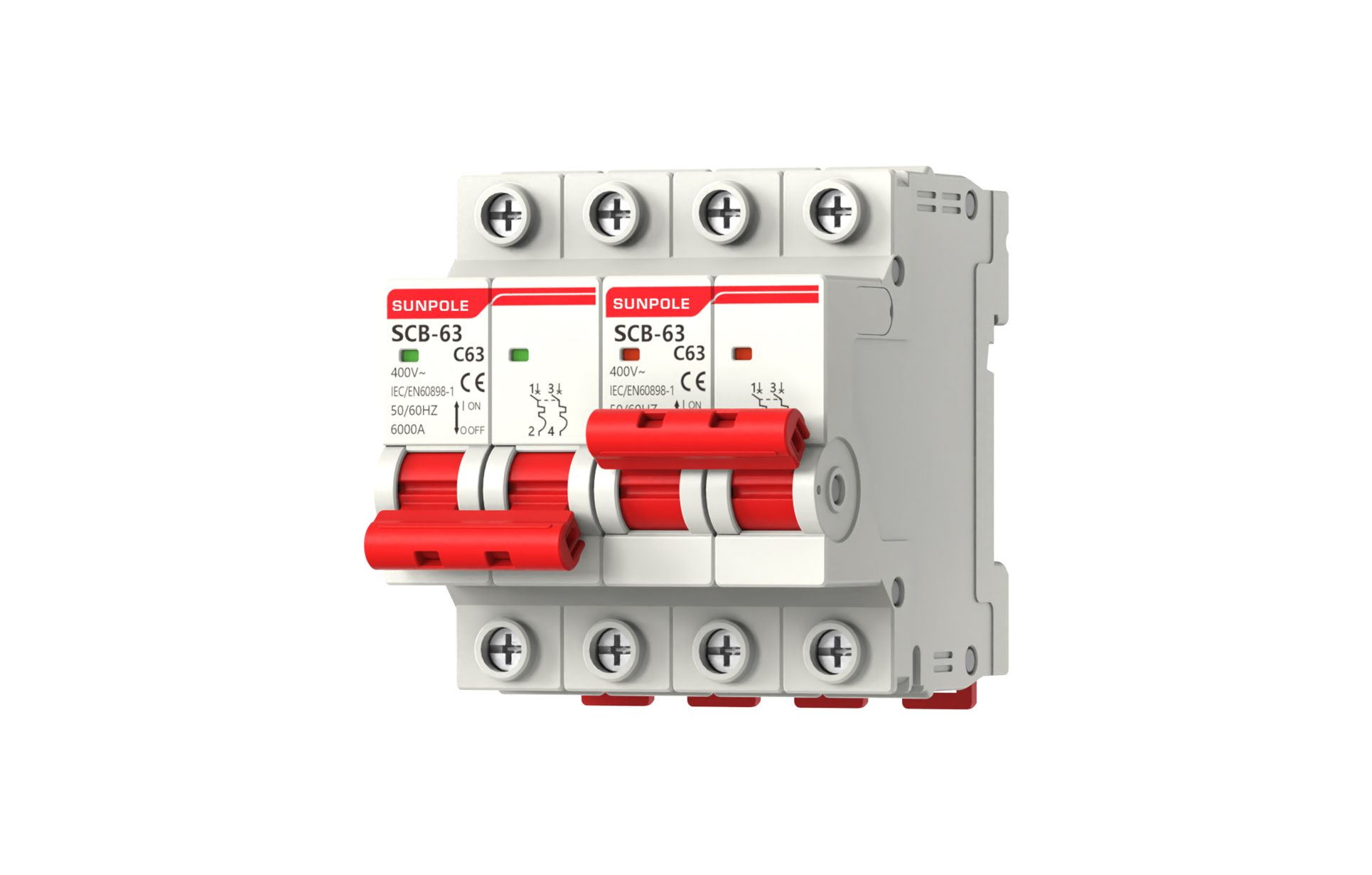 2P+2P Inter Locking Circuit Breaker Flame Retardant Material