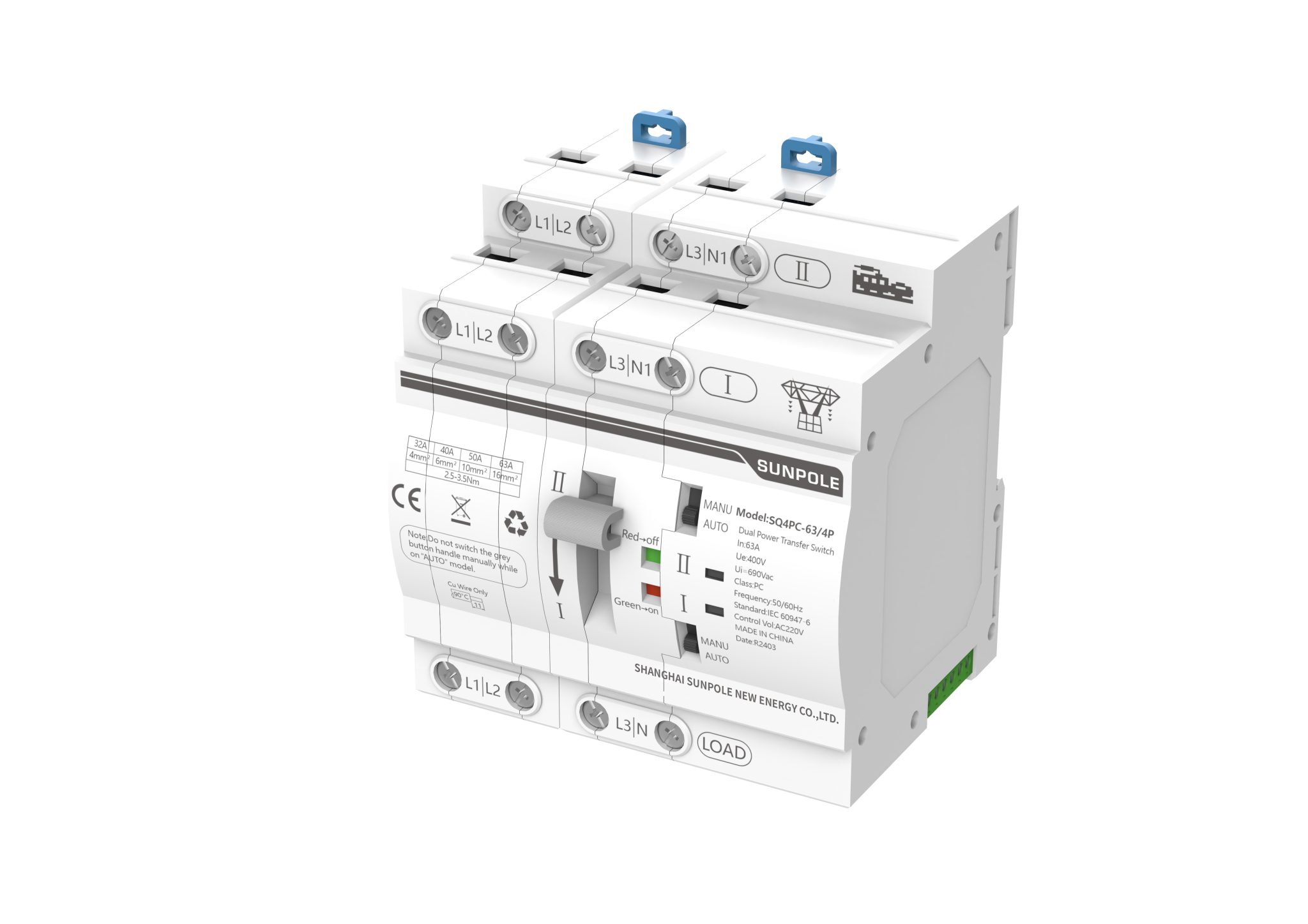 4P ATS AC400V Automatic Transfer Switch 3