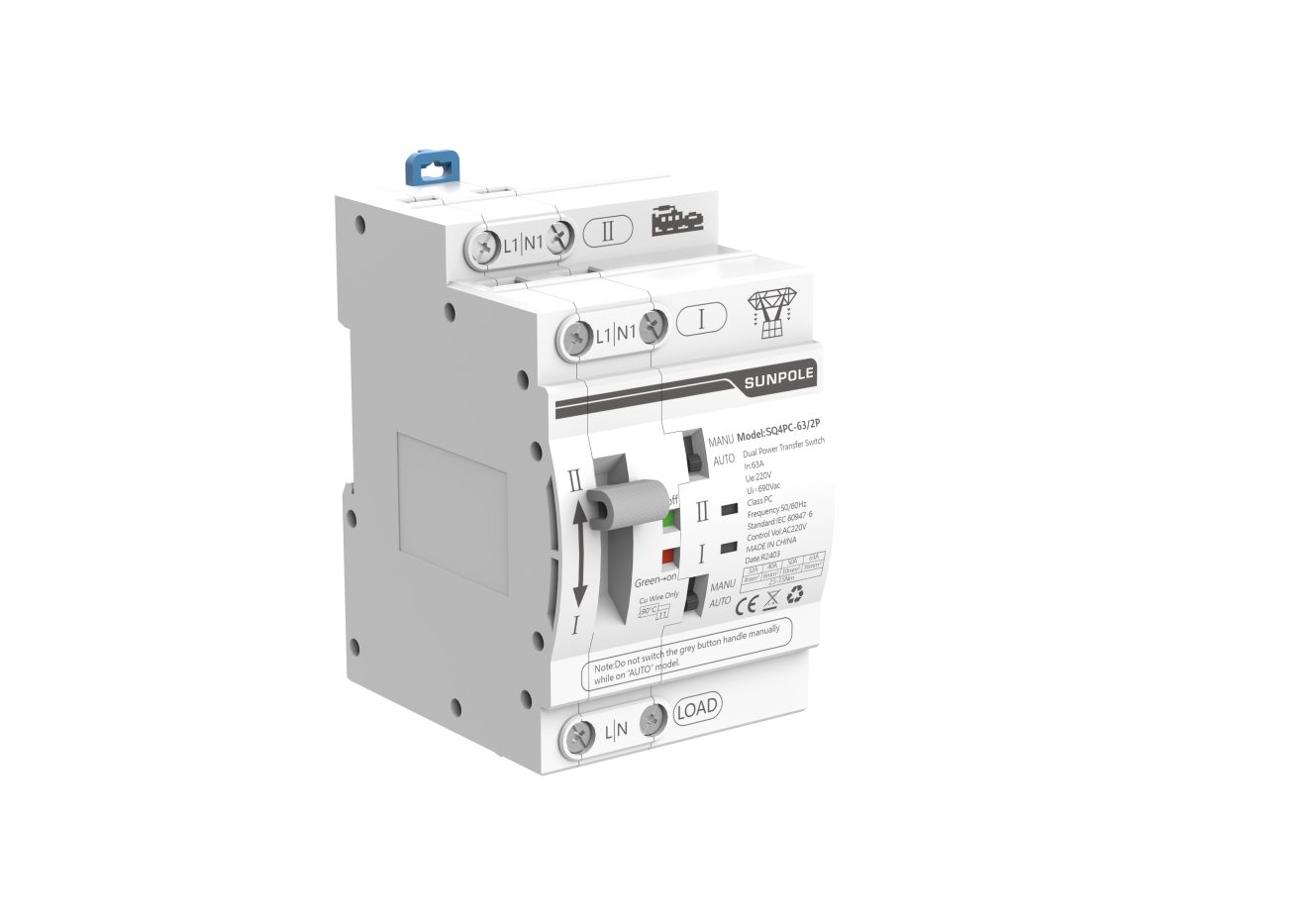 2P 30ms Dual Power Automatic Transfer Switch ATS 3