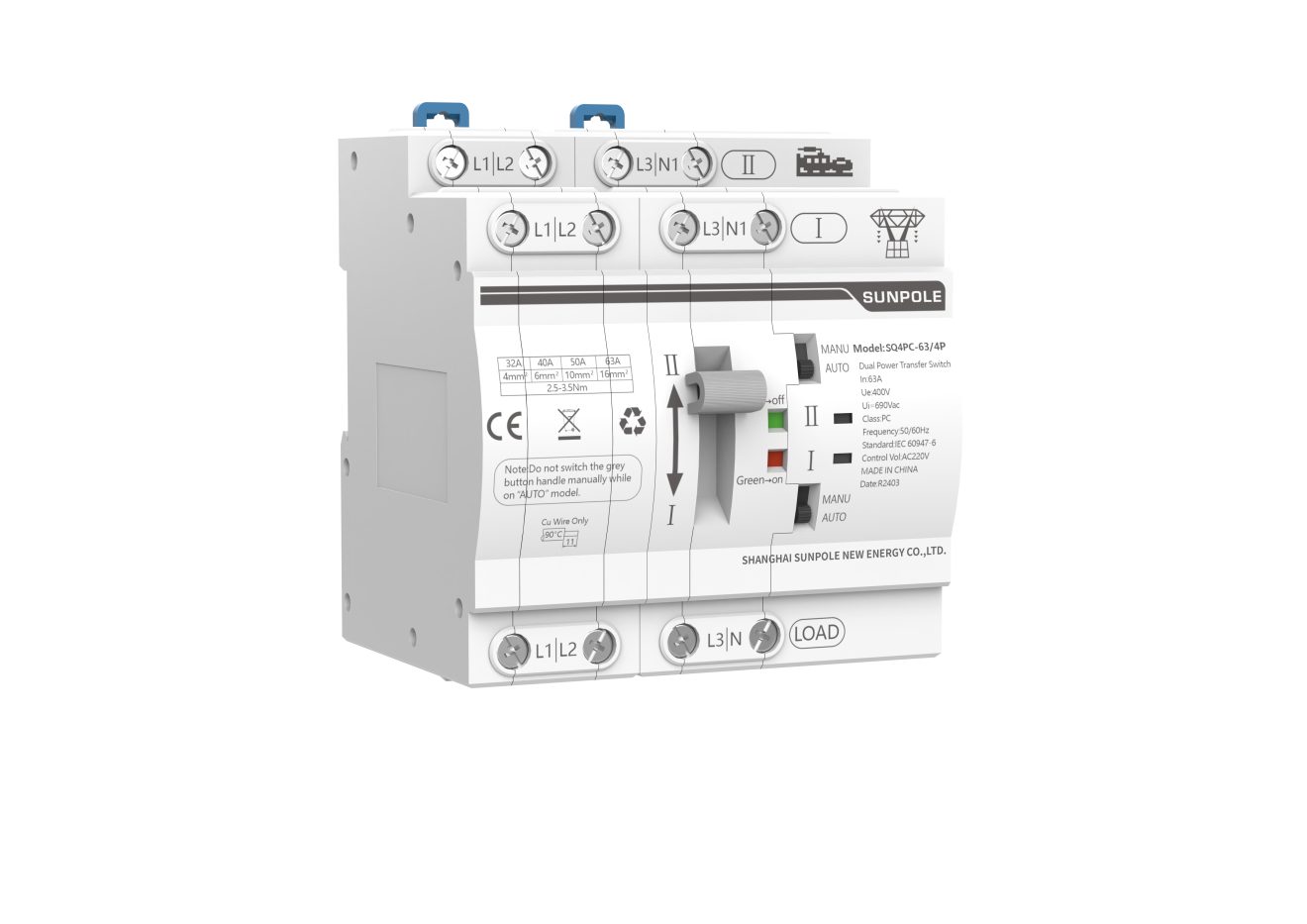 4P ATS AC400V Automatic Transfer Switch 2