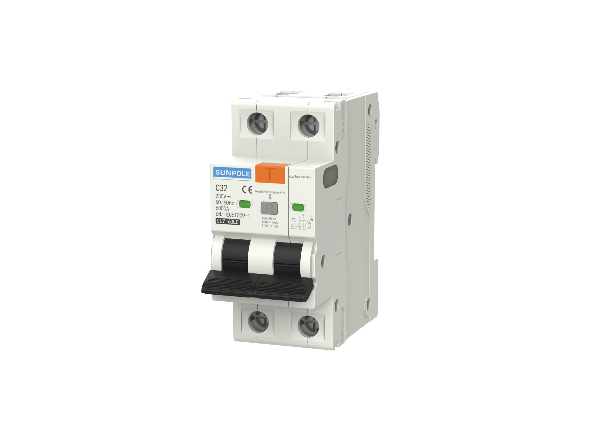 Circuit Breaker MCB 2P 63A 30ma AC 1