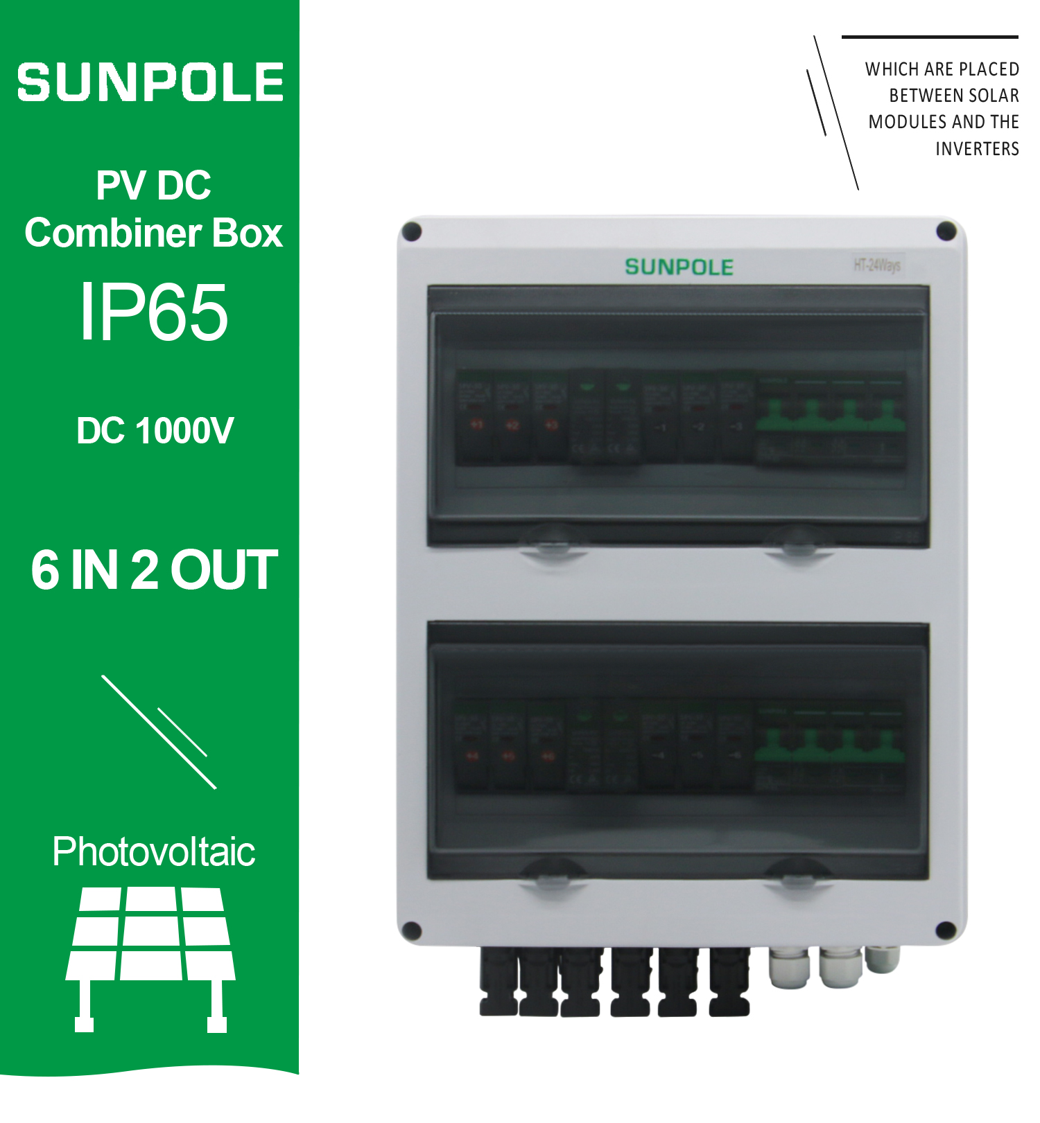 PV Combiner Box 6IN 2OUT 1000VDC